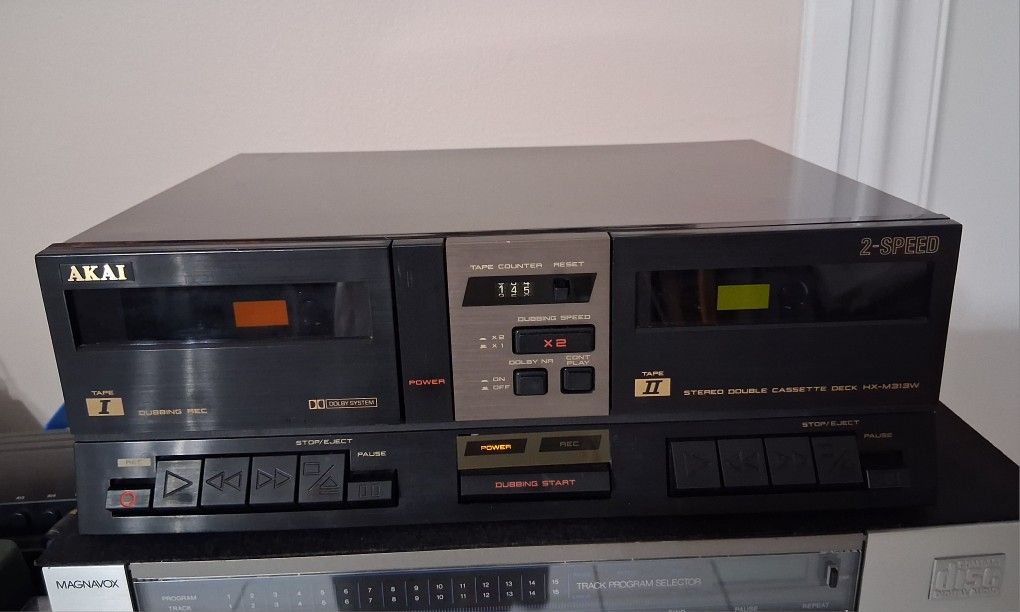 Akai Stereo Double Cassette Desk HX M313W