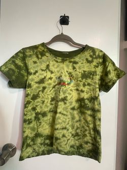 Green woman’s tie dye shirt