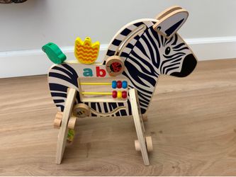 Manhattan Toy Zebra Wooden toddler activity toy