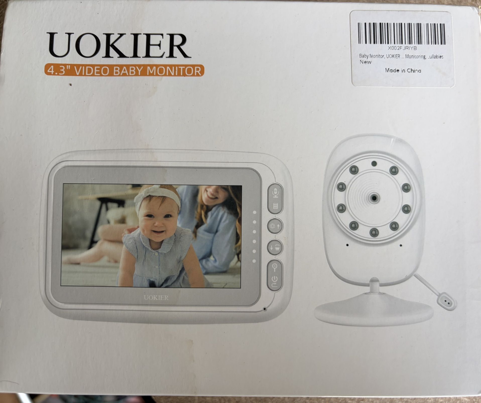 NEW! Baby Monitor, 1080P 4.3" HD Display Video Baby Monitor with Night Vision and Thermal Monit