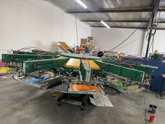 TAS 10 Color 12 Station Screen Printing Press