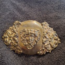LARGE ANTIQUE ART NOUVEAU  REPOUSSE BUCKLE