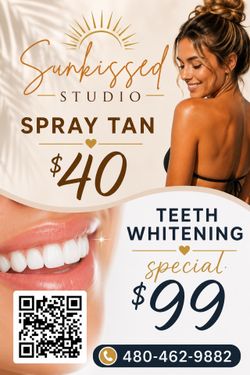 Spray Tan and teeth whitening now available Spray Tan and Teeth whitening now available
