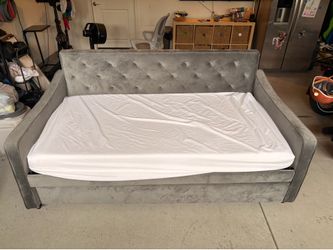 Novogratz Couch Daybed with Mattress + Trundle Mattress Included