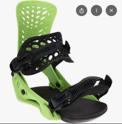 Flux PR Snowboard Bindings Womens Small - Green Black Used