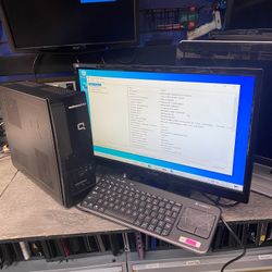 Compaq Presario Desktop Computer Windows 10 240SSD 4gb Ram 