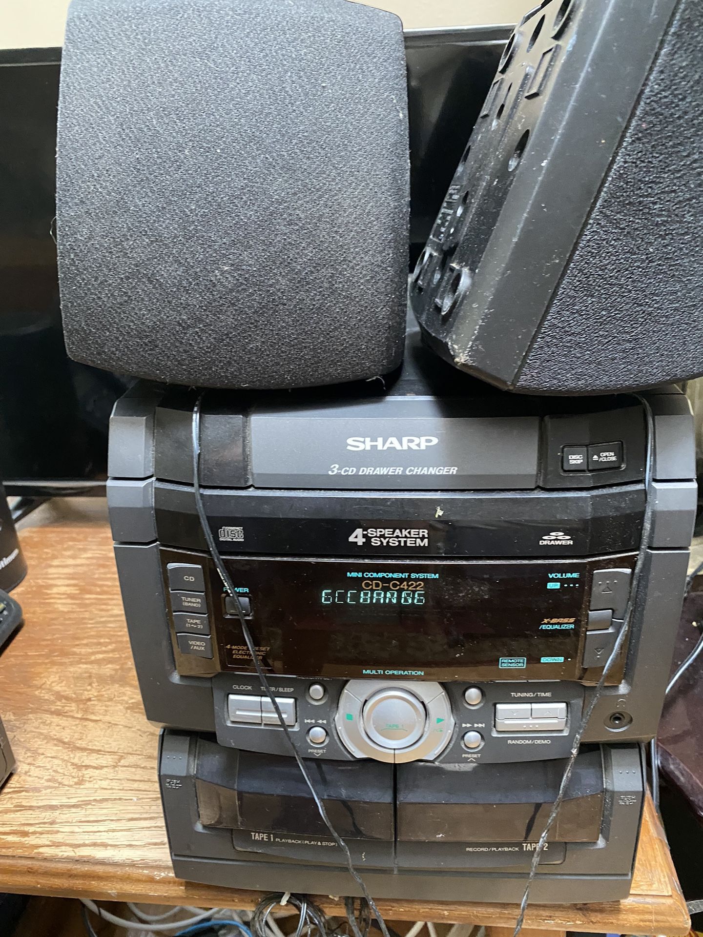 Sharp 3 CD tape Speaker System