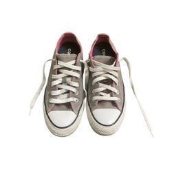Converse Chuck Taylor All Star - Gray, White, & Pink Sneakers US Size 7.5
