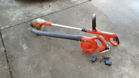 Cordless blower and string trimmer, 20v