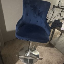 2 Blue Bar Stools