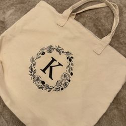 Canvas beach tote bag