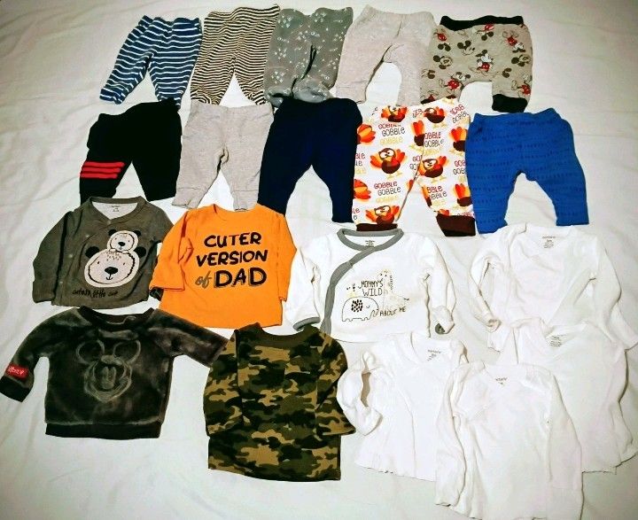 Lot Of 45 0-3month Boys Pieces, Excellent Condition