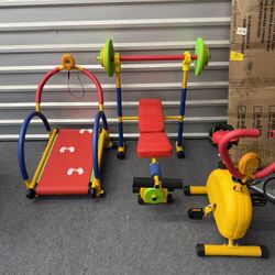 New kids exercise bike, elliptical bike and bench press. New in box 📦 $300