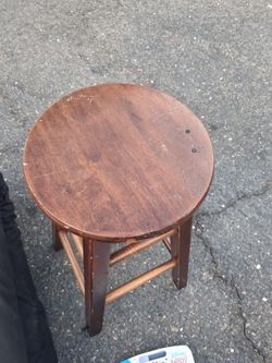 Wooden Round Top Stool
