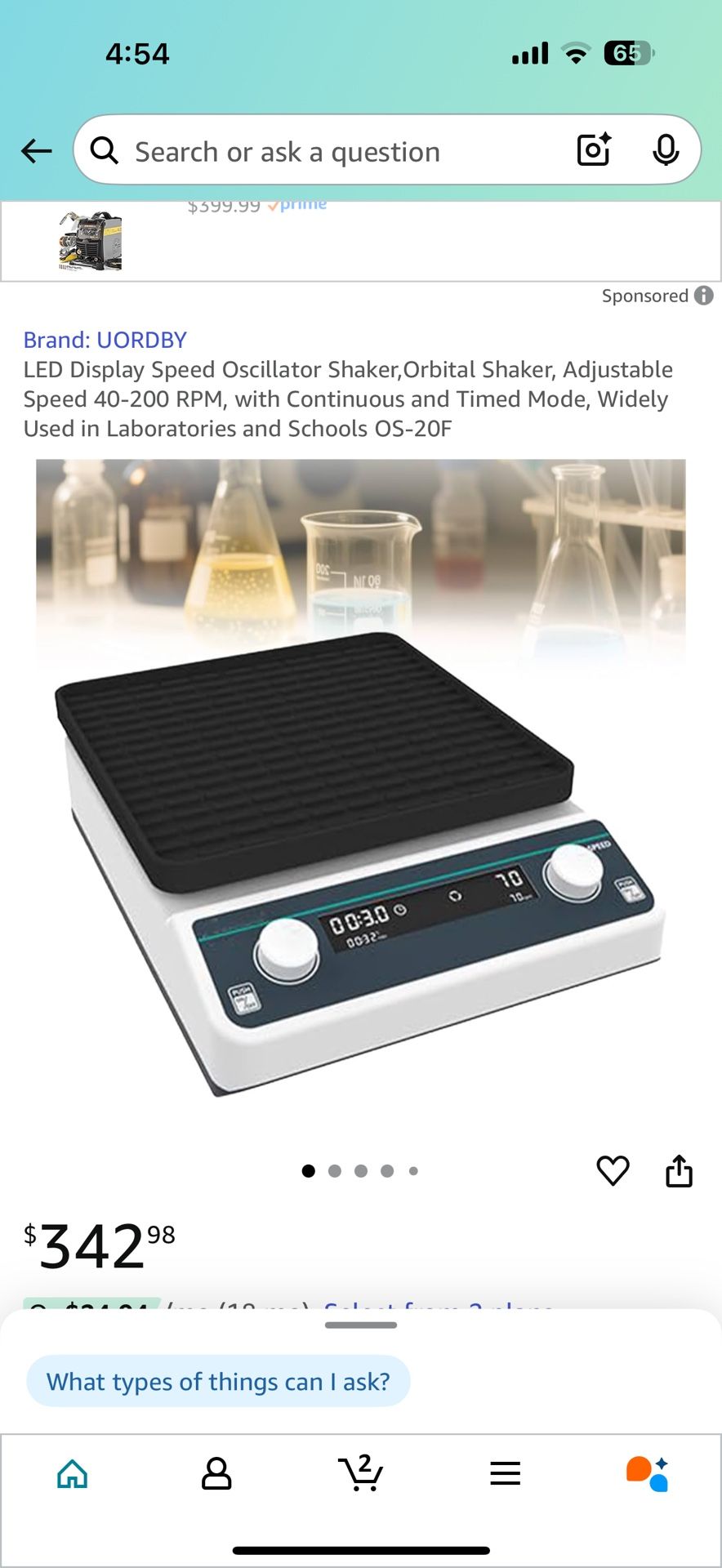 LED Display Speed Oscillator Shaker Orbital Shaker Adjustable Speed 40 200 RPM with Continuous and Timed Mode Widely Used in Laboratories and Scho