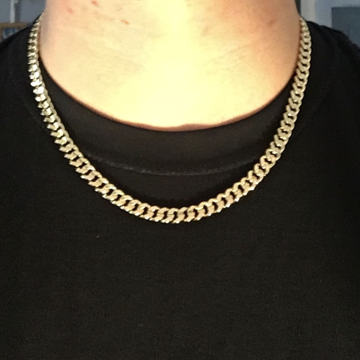 Gold Chain Cuban Link Necklace 20in 7mm