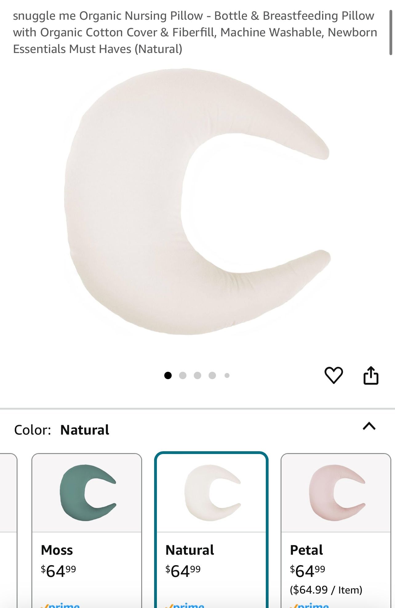 snuggle me Organic Nursing Pillow