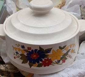 Vintage stoneware serve and store