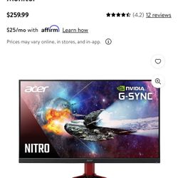 Acer Gaming Monitor