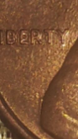 Lincoln penny olmost uncirculated