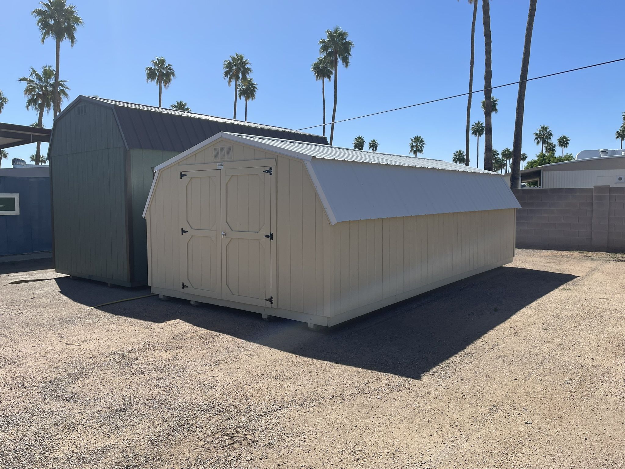 Portable non lofted 12x24 barn - storage - garden - tools - shed