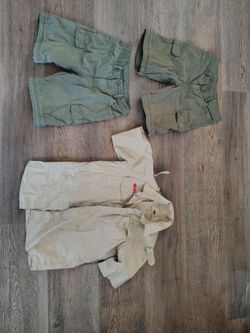 Boy scouts of America youth large button up class a 2 pairs of shorts sz 12