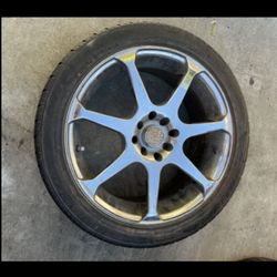 1 — 215/45r17 4x100 4x3.94 4x114.3 4x4.5 Honda Civic Fit Miata Xa Xb Ia Echo Accord Versa Sentra Wheel Rim Good Treads Tire!!!!!!!!!