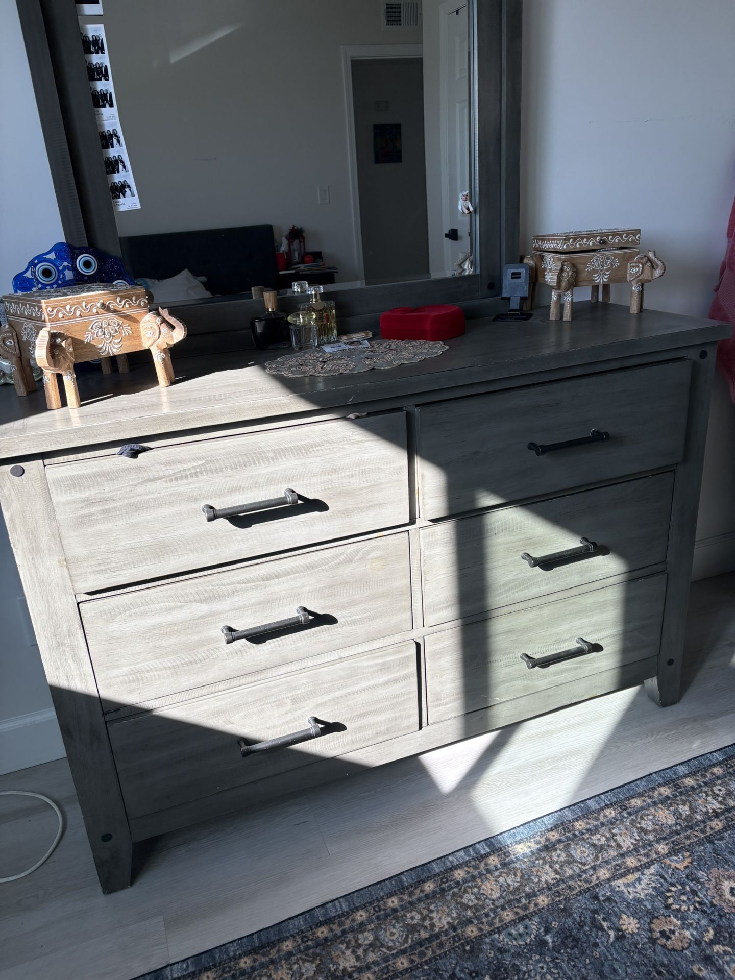 Dresser with mirror