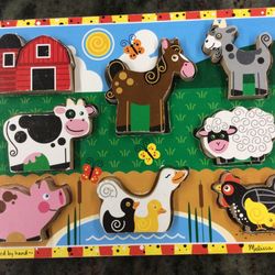 One Fischer Price Sound puzzle + One Melissa and Doug Chunky Puzzle,  Excellent Condition 