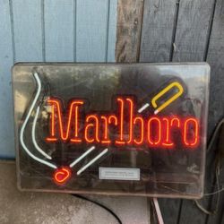 Marlboro Neon Light Classic They Don't Make This Anymore For Mancave  It Can Be Yours For Only $500