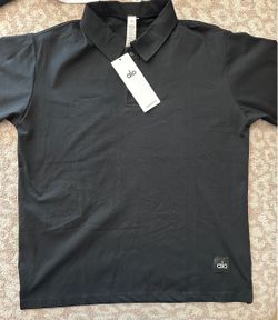 Alo Black Men’s Polo Shirt 45 **READ DESCRIPTION**