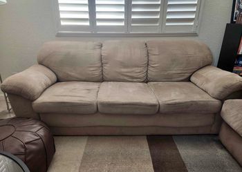 Beautiful beige colored sofa couch