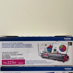 Brother TN225M Magenta Pink High-Yield Toner Cartridge (New in Box)