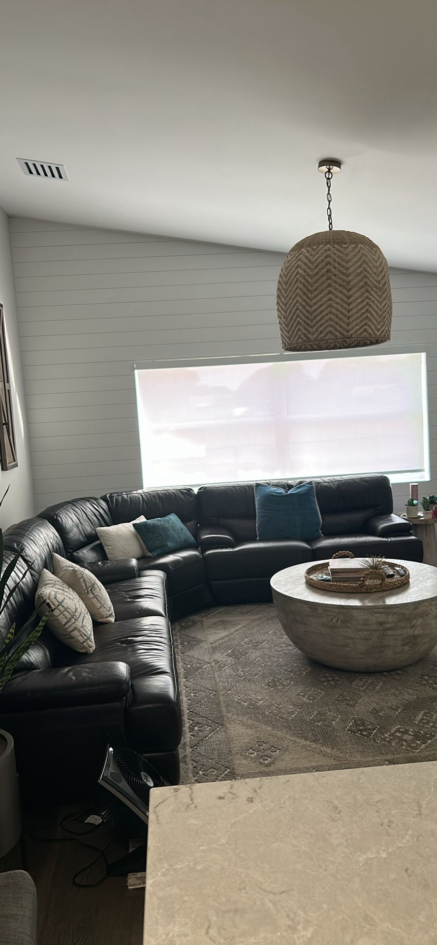 Brown Leather Sectional Couch (100% Leather)