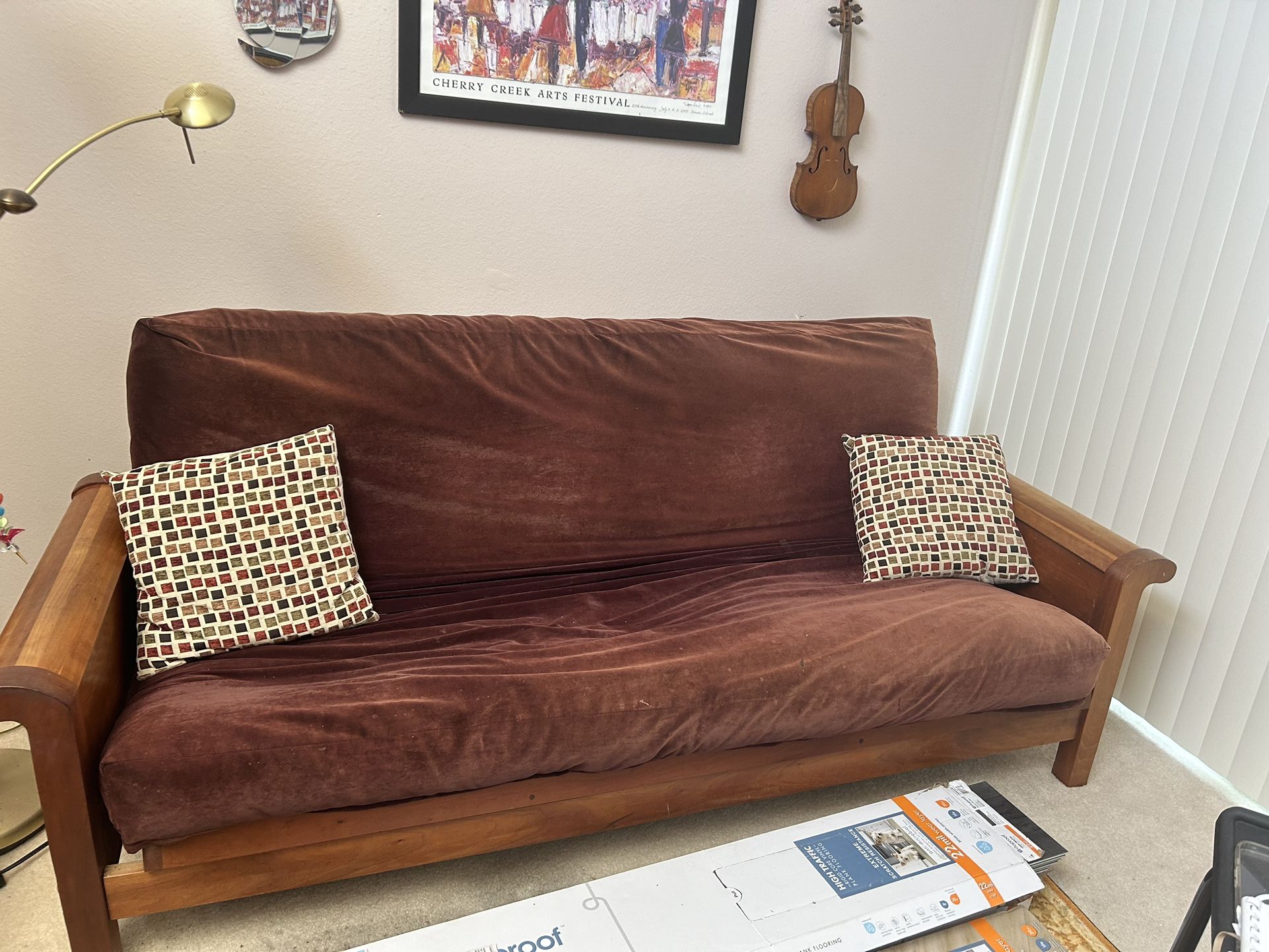 Cherrywood Futon Living room Set (3 Piece)