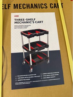 Mechanic's Three-Shelf Tool Cart