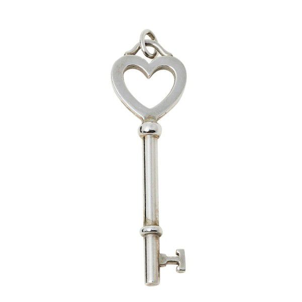 Tiffany & Co. Heart Key Sterling Silver Pendant
