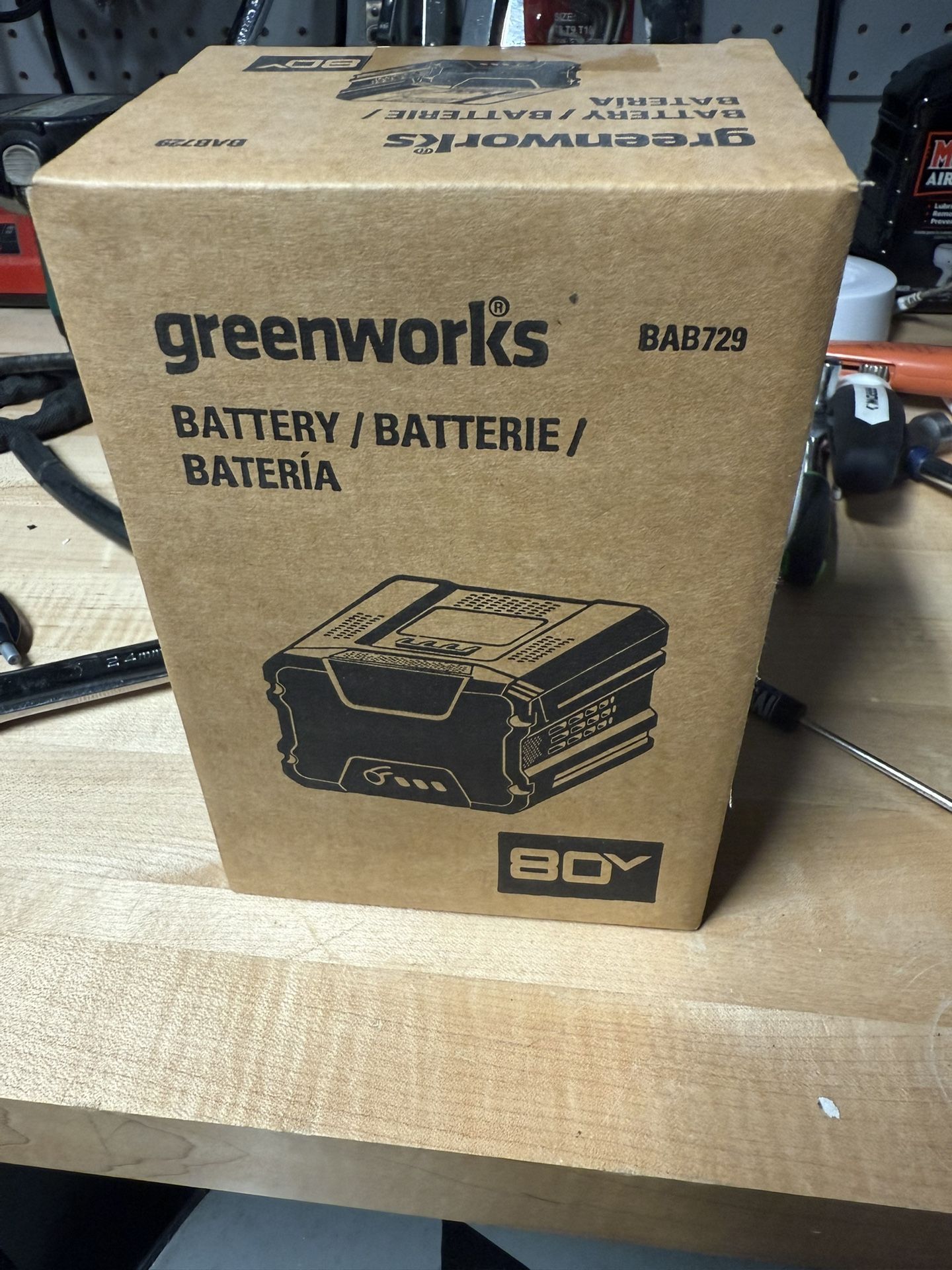 Brand New Green works Battery Bab729