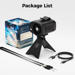 Brand New Portable Personal Waist Neck Fan - Airflow Strong, 10000rpm, 4-Speed Rechargeable Battery, Fast Cooling,Hands-Free Clip Belt Fan Indoor, Out