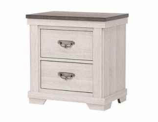 Nightstand white and gray wood  (2)