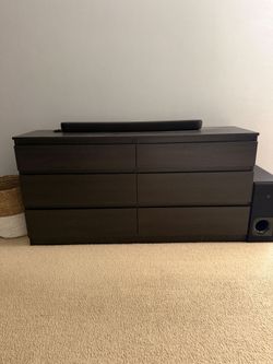 Dark Brown 6-Drawer Ikea Dresser