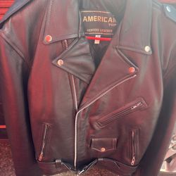 Genuine leather Jacket And Chaps
