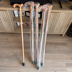 Handmade Wooden Walking Ergonomic Wood Cane