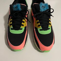 Nike Air Max 90 Premium Fur Multi-Color Atomic Pink Women's Size 11