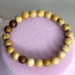 8mm Yellow Jasper Bracelet 