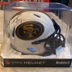 Trey Lance Signed Mini Helmet