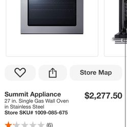 27 in. Single Gas Wall Oven in Stainless Steel