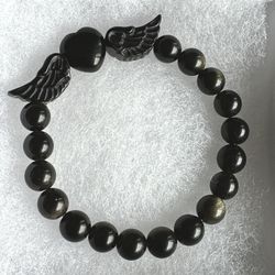 8mm Black Obsidian Bracelet 