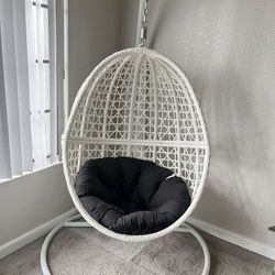 island bay resin wicker blanca hanging egg chair