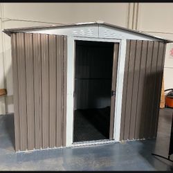 New in Box 6' L x 8' W x 6.3' H Metal galvanized steel Storage Shed Outdoor Garden